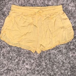 Yellow Flowy Shorts